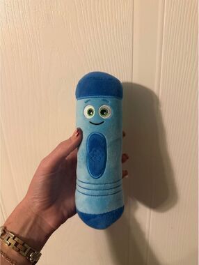 BabyFirst Baby First TV Color Crew 8" Plush Talking Toy Blue Crayon WORKS